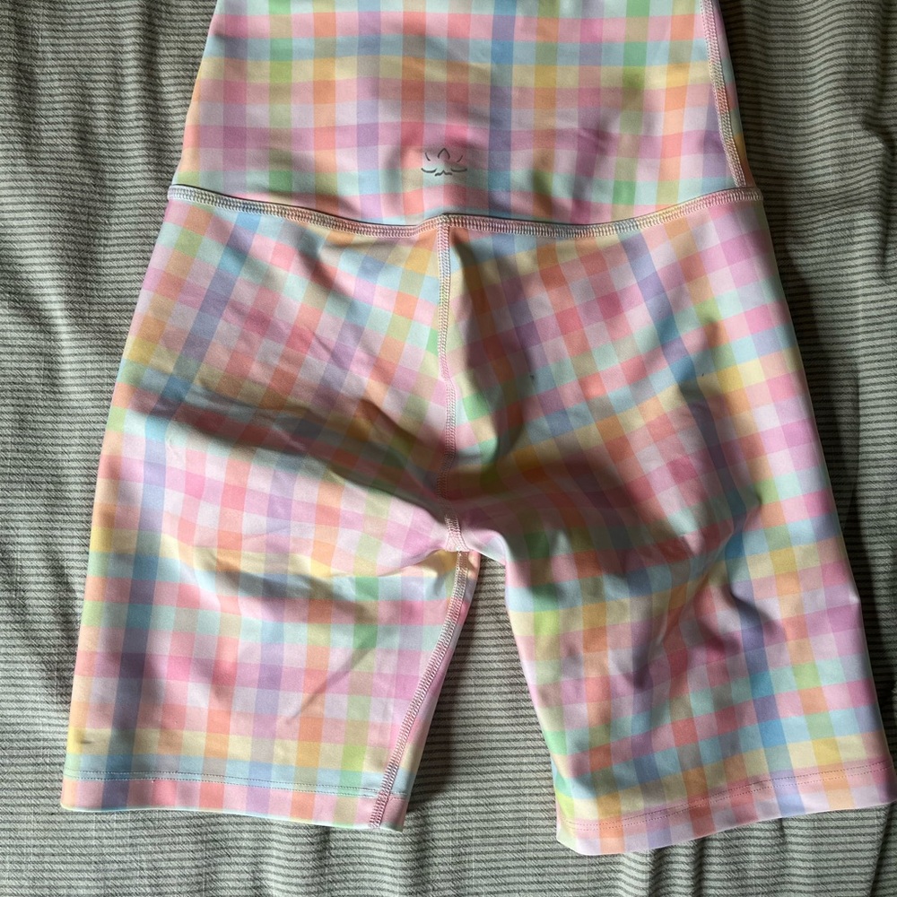 Beyond Yoga Multicolor Plaid Shorts